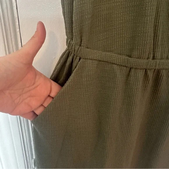 Torrid Green At The Knee Slub Rib Side Slit T-Shirt Dress Size 1 1X 14-16 - Picture 6 of 11